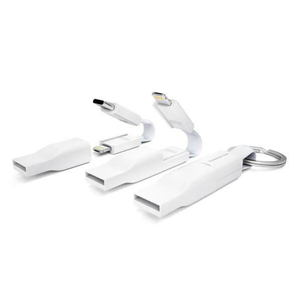 Kabel ładujący USB 5 w 1 High Five Vonmaehlen, USB - A, C Micro, Lightning - Biały