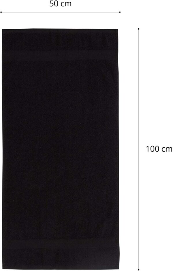 Zestaw 2 Bawełnianych Ręczników Premium 50 x 100 cm, 500 g/m² Czarny