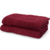 Zestaw 2 Bawełnianych Ręczników Premium 70 x 140 cm, 500 g/m² Bordowy
