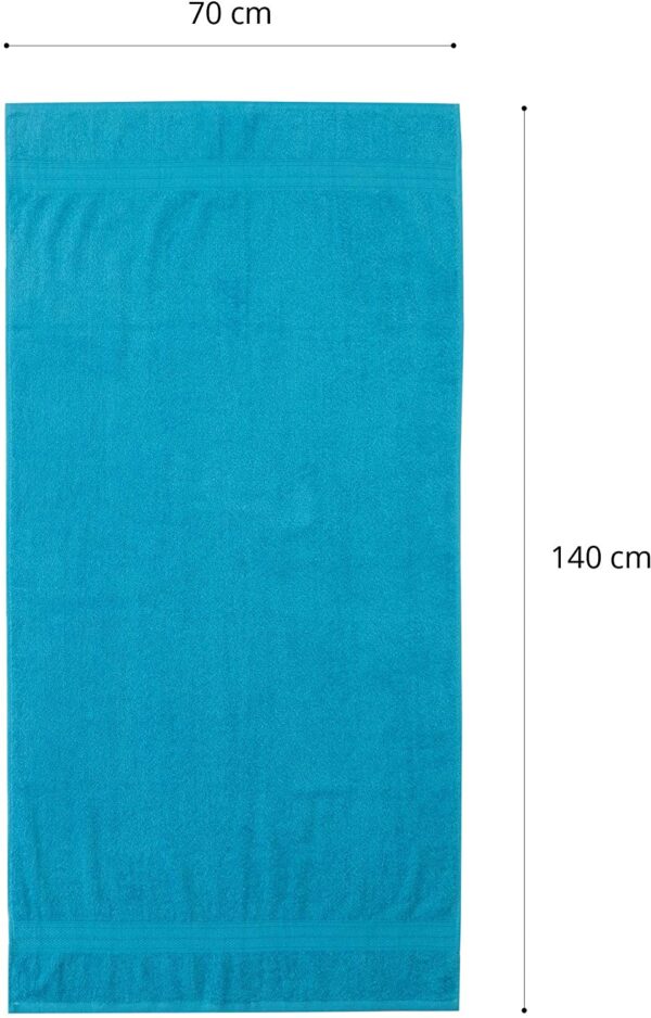 Zestaw 3 Bawełnianych Ręczników Premium 70 x 140 cm, 500 g/m² Turkusowy