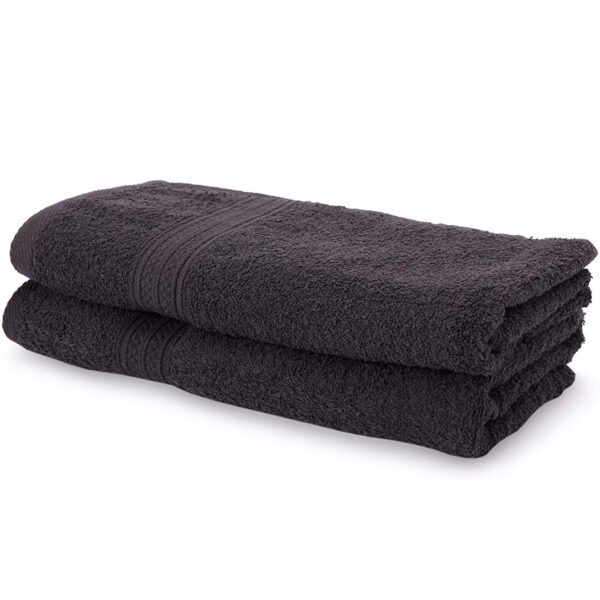 Zestaw 2 Bawełnianych Ręczników Premium 50 x 100 cm, 500 g/m² Antracytowy