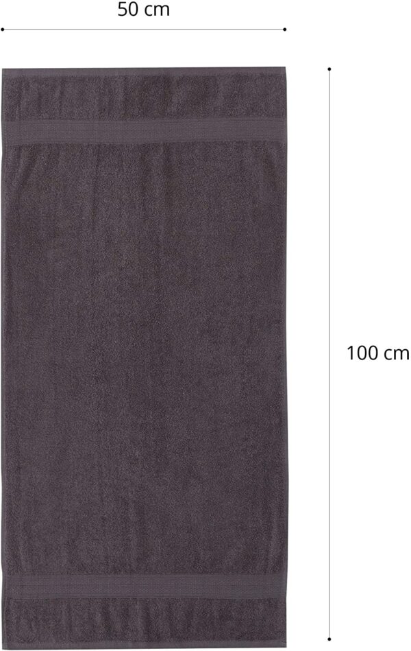 Zestaw 4 Bawełnianych Ręczników Premium 50 x 100 cm, 500 g/m² Szary
