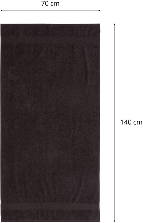 Zestaw 3 Bawełnianych Ręczników Premium 70 x 140 cm, 500 g/m² Antracytowy