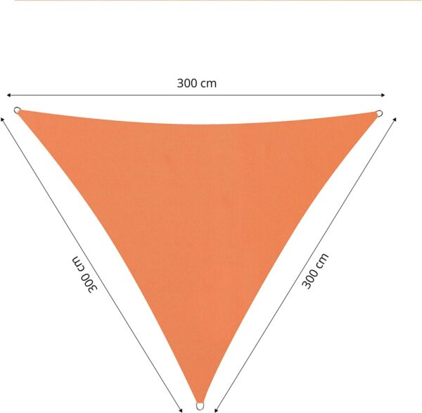 Żagiel Przeciwsłoneczny 3x3x3 m Pomarańczowy