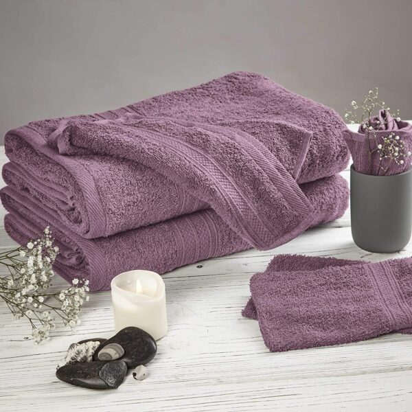 Zestaw 3 Bawełnianych Ręczników Premium 70 x 140 cm, 500 g/m² Lawendowy