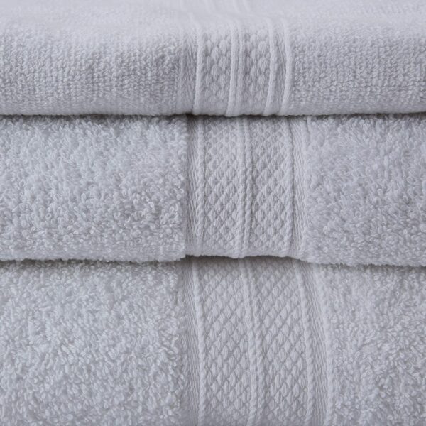Zestaw 4 Bawełnianych Ręczników Premium 50 x 100 cm, 500 g/m² Biały