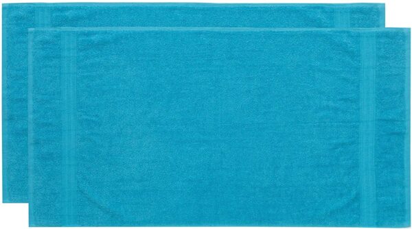 Zestaw 2 Bawełnianych Ręczników Premium 50 x 100 cm, 500 g/m² Turkusowy