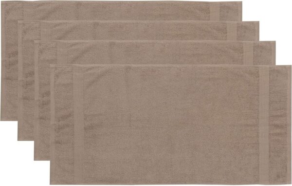Zestaw 4 Bawełnianych Ręczników Premium 50 x 100 cm, 500 g/m² Taupe