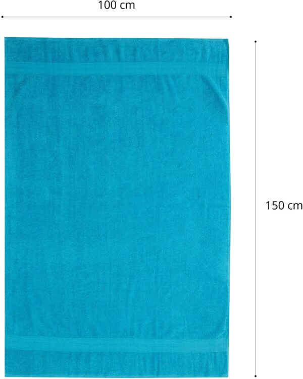 Zestaw 2 Bawełnianych Ręczników XXL Premium 100 x 150 cm, 500 g/m² Turkusowy