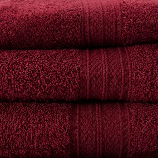 Zestaw 2 Bawełnianych Ręczników XXL Premium 100 x 150 cm, 500 g/m² Bordowy