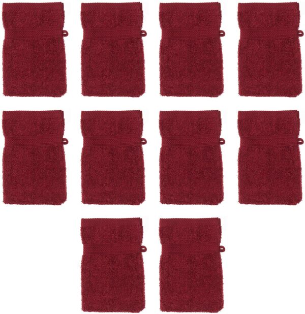 Zestaw 10 Ręczników Bawełnianych Premium 16 x 21 cm, 500 g/m² Bordowy