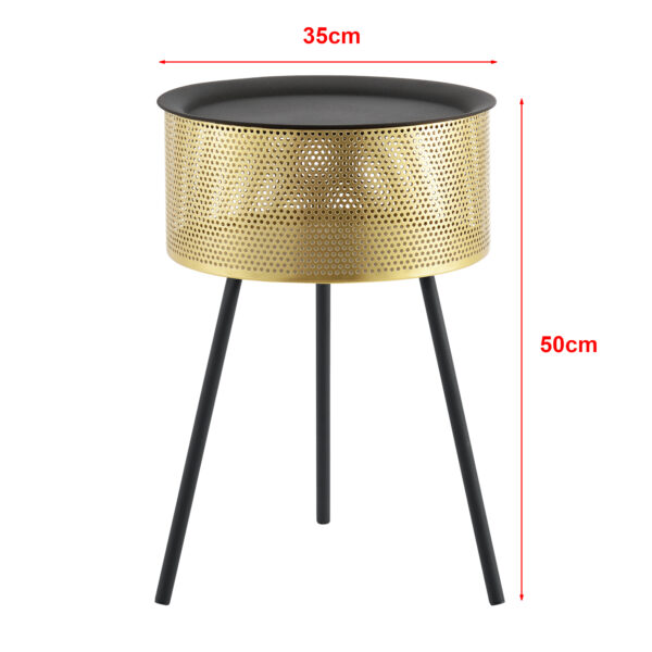 Stolik kawowy 50x35cm stolik boczny złoty
