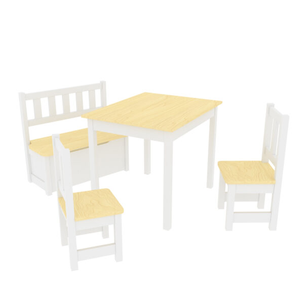 Stolik i krzesełka z ławką dla dzieci