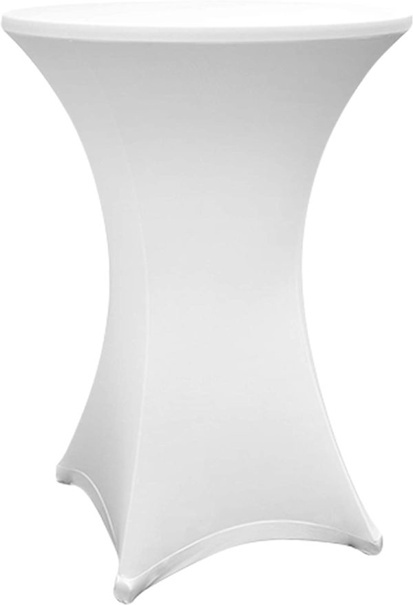 Pokrowiec Stretch Na Stół Koktajlowy 60-65cm, Biały