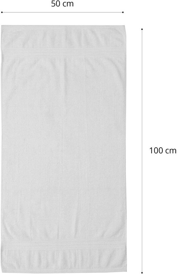 Zestaw 4 Bawełnianych Ręczników Premium 50 x 100 cm, 500 g/m² Biały