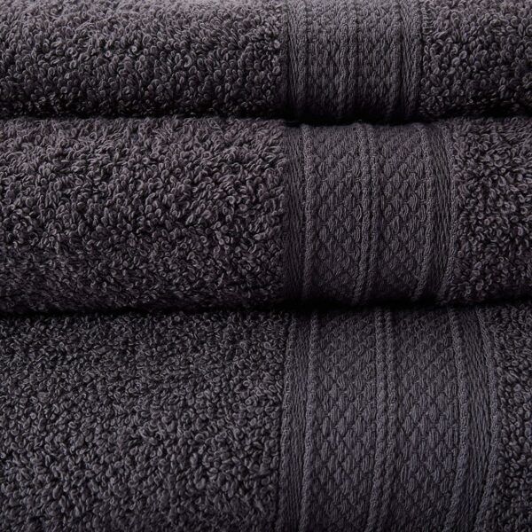 Zestaw 4 Bawełnianych Ręczników Premium 50 x 100 cm, 500 g/m² Antracytowy'