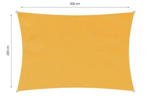Żagiel Przeciwsłoneczny 2 x 3 m - Żółty